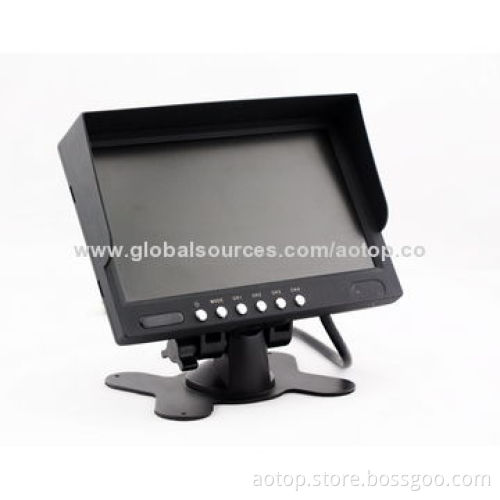 Hot Selling 7-inch Bus Rear-view Mirror Monitor with Multiple Languages, 12V-24V, OSD Menu, Pal/NTSC